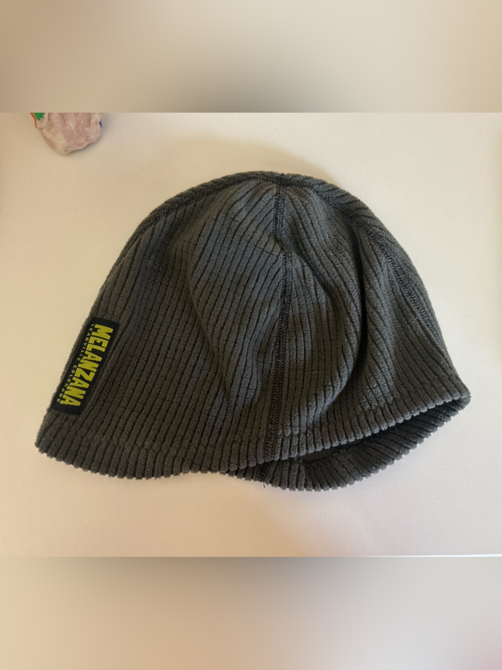 Melanzana Gray Microgrid Beanie - Adult M